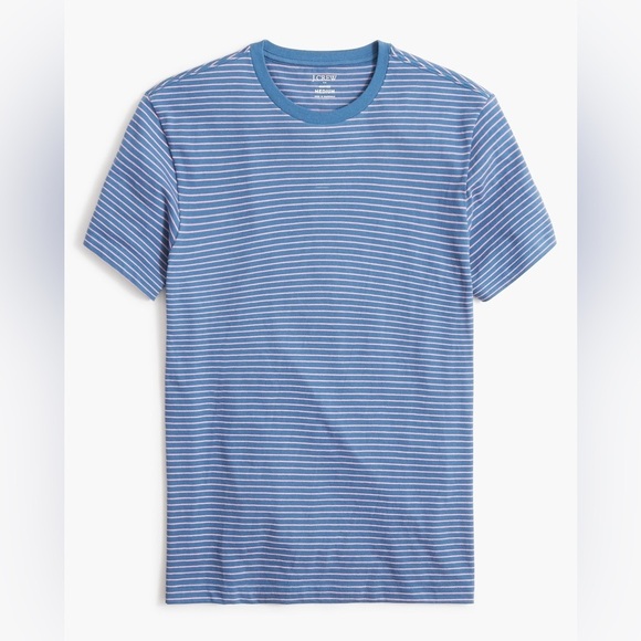 J crew Striped classic tee Estate Blue Washed Peony - Picture 1 of 3